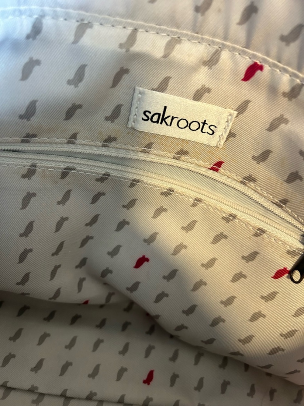 Sakroots Metro Tote Burgundy Faux Suede & Multicolor Pattern Shoulder Bag - Picture 14 of 16